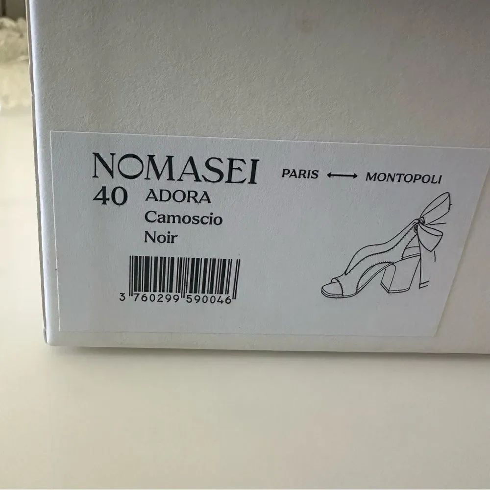 Nomasei Camoscio Sandal Black Suede With Bow Detail! — image 7 of 8